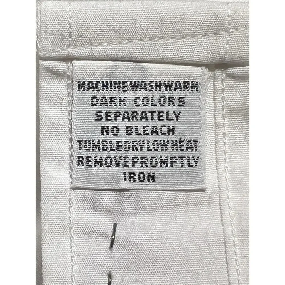 Christian Dior Mens 17x34 White Designer Dress Shirt Concealed Hidden Button - Picture 16 of 16